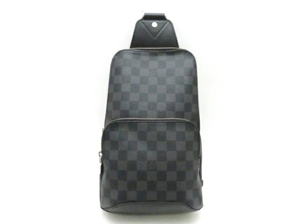 LOUIS VUITTON Avenue Sling Bag Body Damier Graphite Black